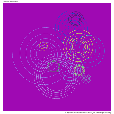 When Soft Canyon among Kindling — 11 spirals