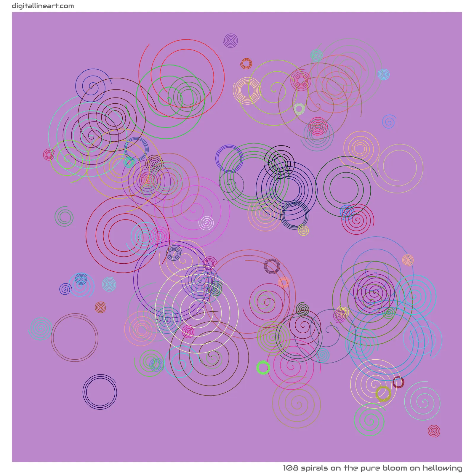 The Pure Bloom on Hallowing — 108 spirals