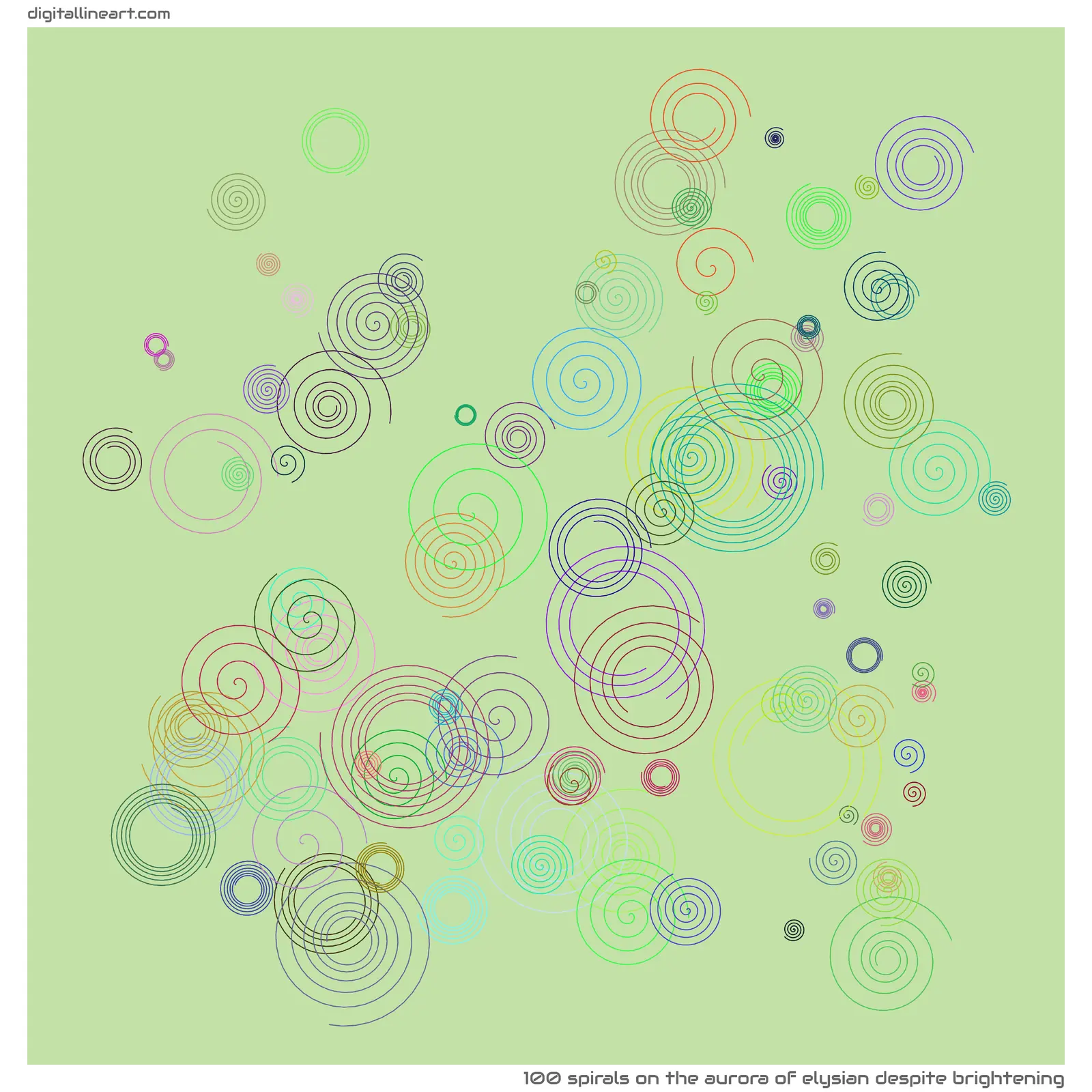 The Aurora of Elysian despite Brightening — 100 spirals
