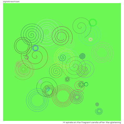 The Fragrant Candle after the Glistening — 41 spirals
