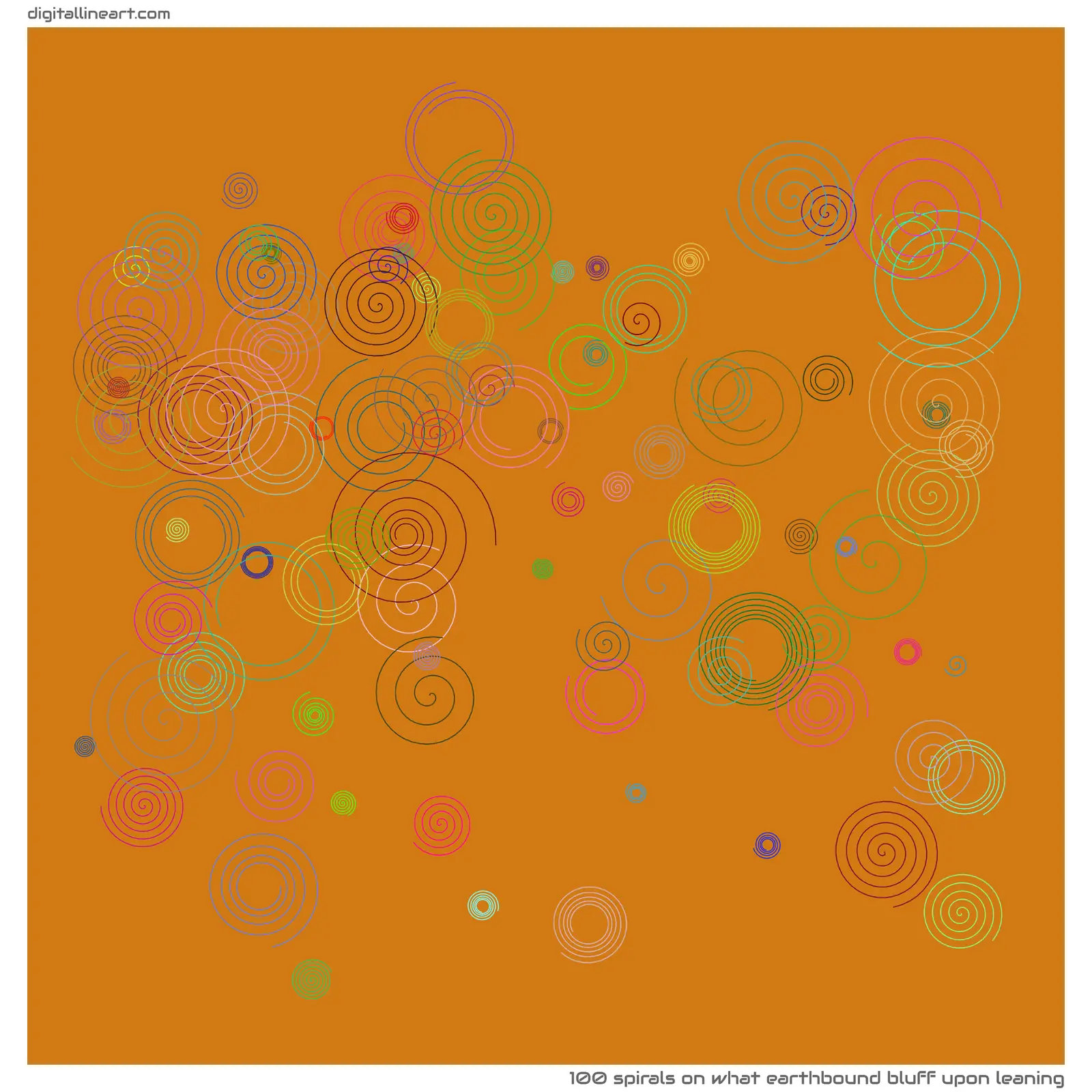 What Earthbound Bluff upon Leaning — 100 spirals