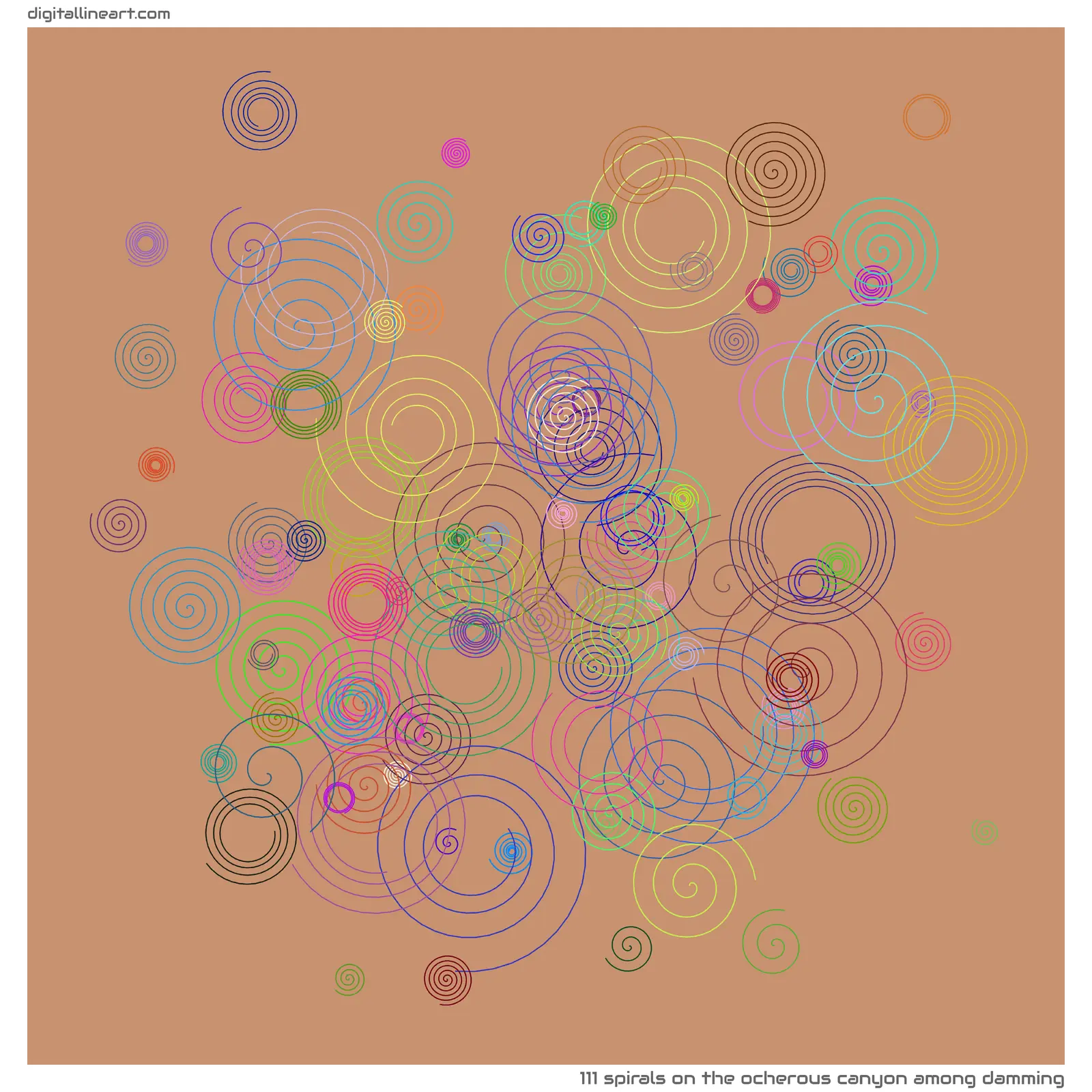 The Ocherous Canyon among Damming — 111 spirals