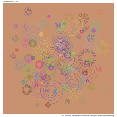 The Ocherous Canyon among Damming — 111 spirals