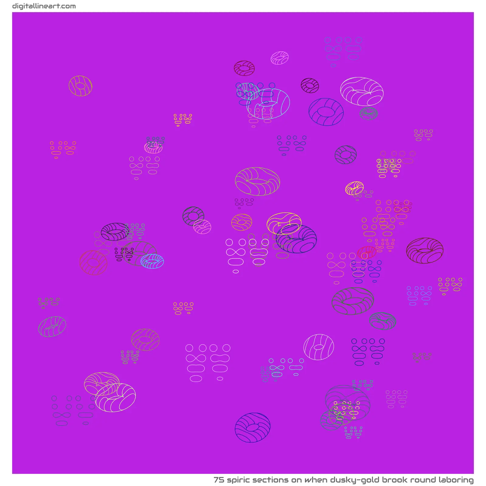 When Dusky-gold Brook round Laboring — 75 spiric sections