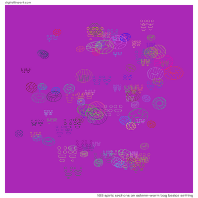 Solemn-warm Bog beside Setting — 103 spiric sections