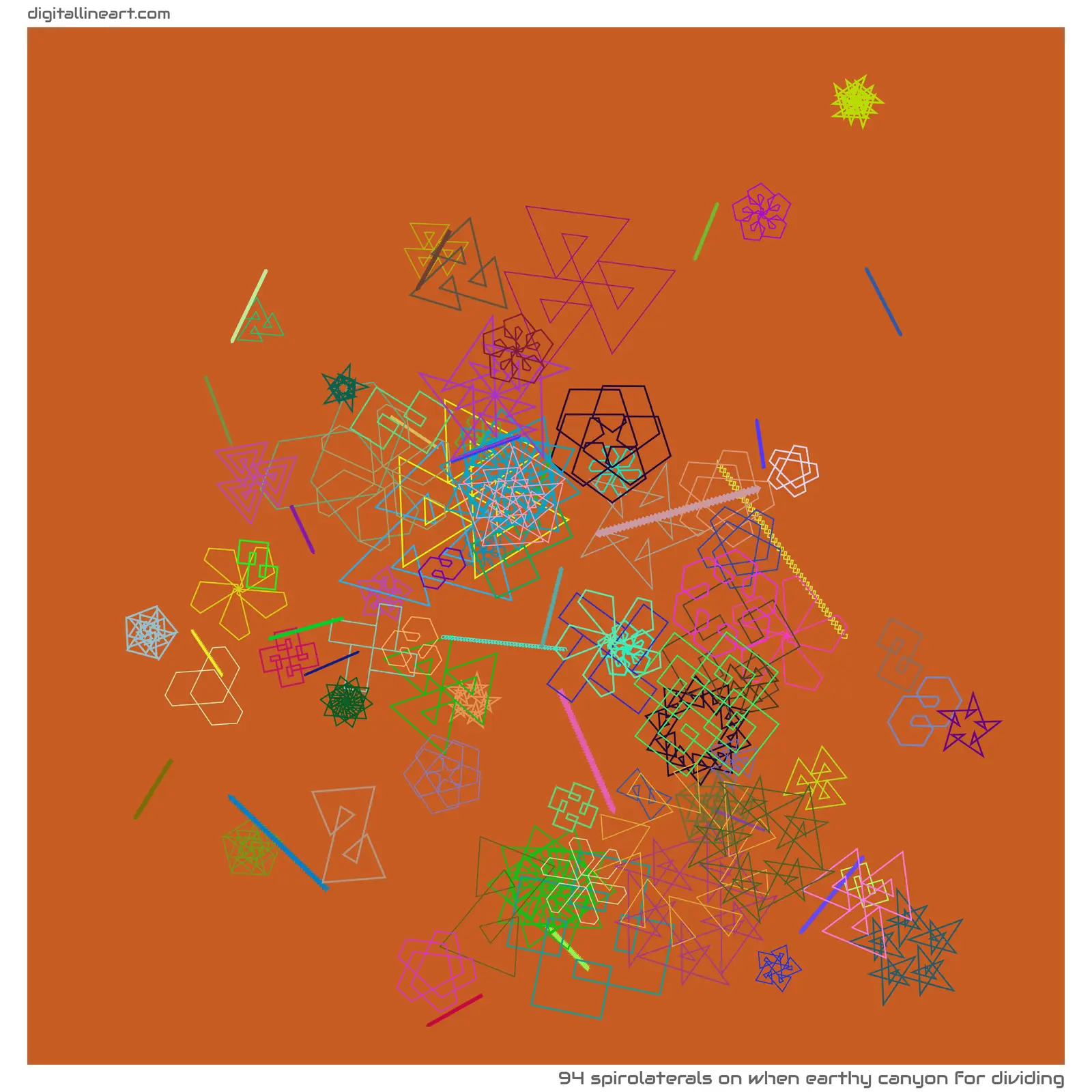 When Earthy Canyon for Dividing — 94 spirolaterals