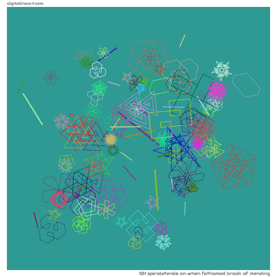 When Fathomed Brook of Mending — 101 spirolaterals