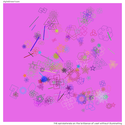 The Brilliance of Vast without Illuminating — 146 spirolaterals