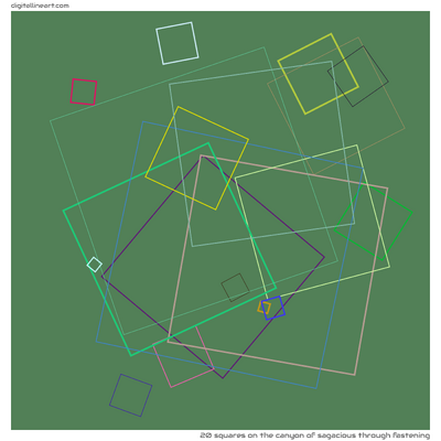 20 Squares in The Canyon of Sagacious through Fastening