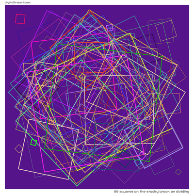 99 Squares in The Stocky Brook on Dividing