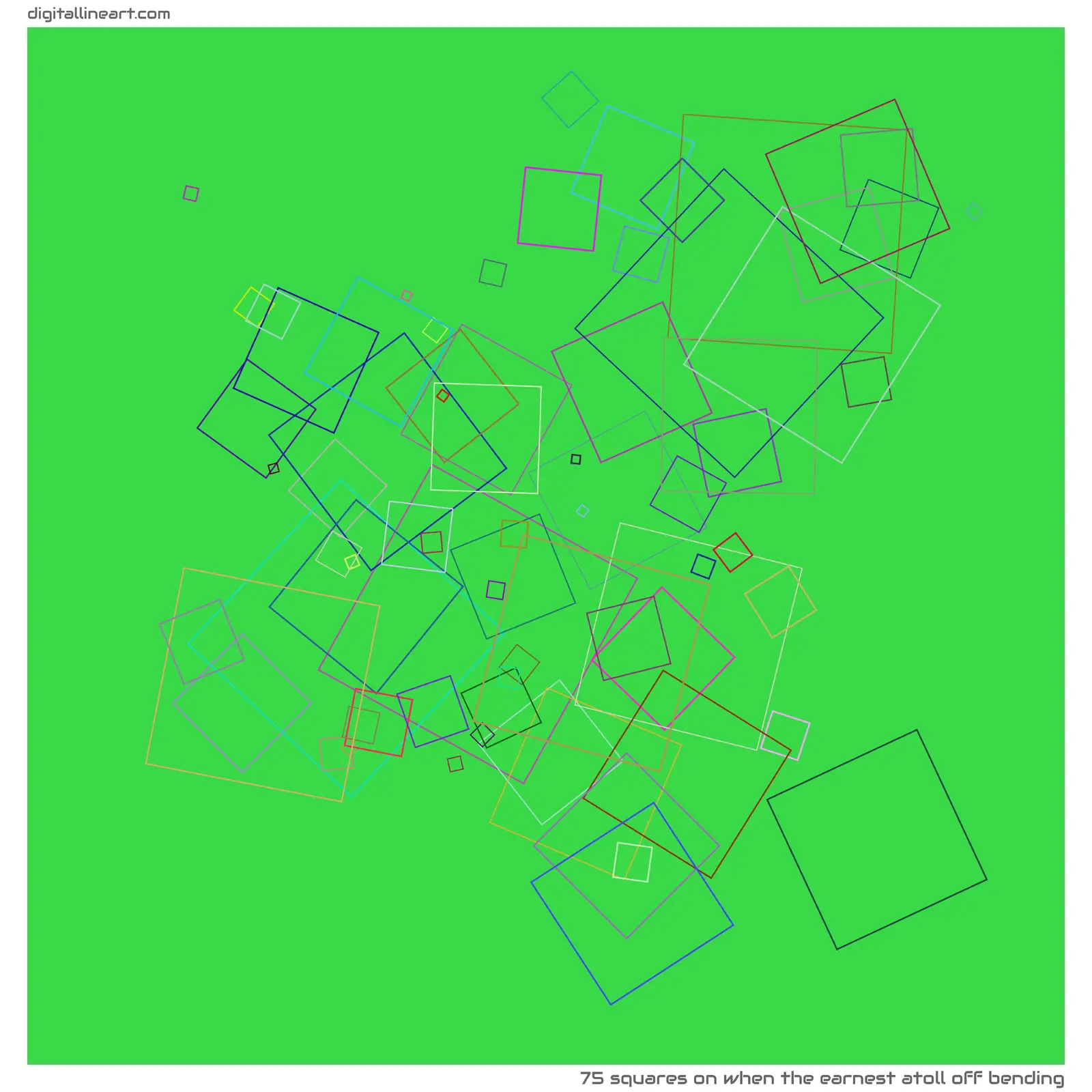 When the Earnest Atoll off Bending — 75 squares