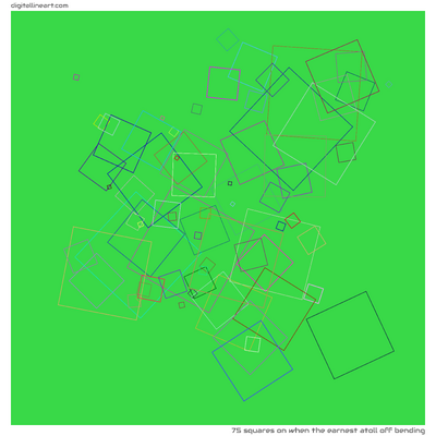 When the Earnest Atoll off Bending — 75 squares