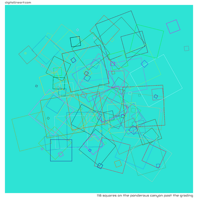 The Ponderous Canyon past the Grading — 118 squares