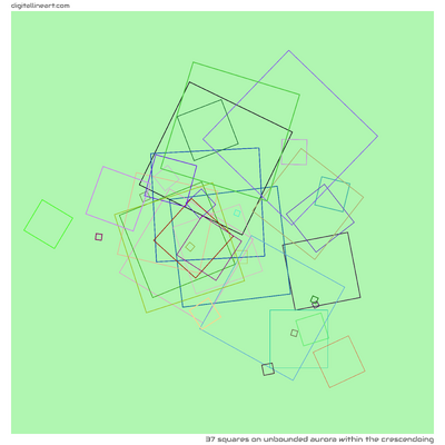 Unbounded Aurora within the Crescendoing — 37 squares