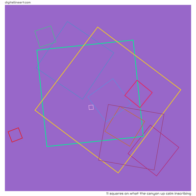 What the Canyon up Calm Inscribing — 11 squares