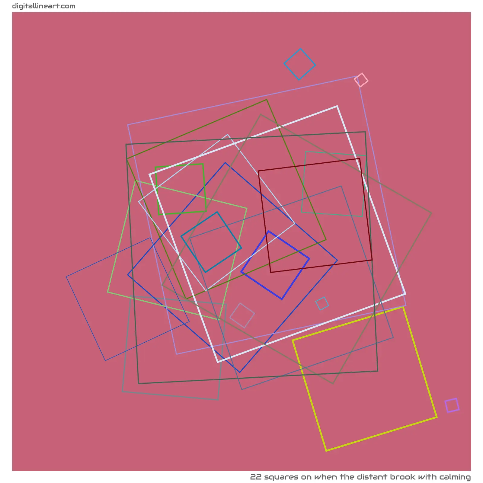 When the Distant Brook with Calming — 22 squares