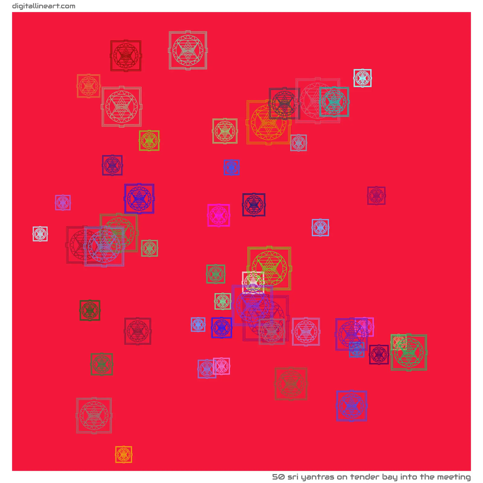 Tender Bay into the Meeting — 50 Sri yantras