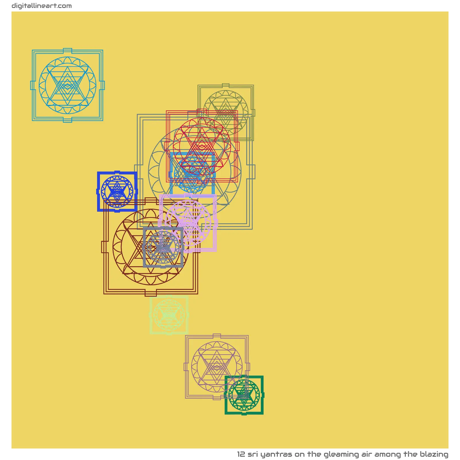 The Gleaming Air among the Blazing — 12 Sri yantras