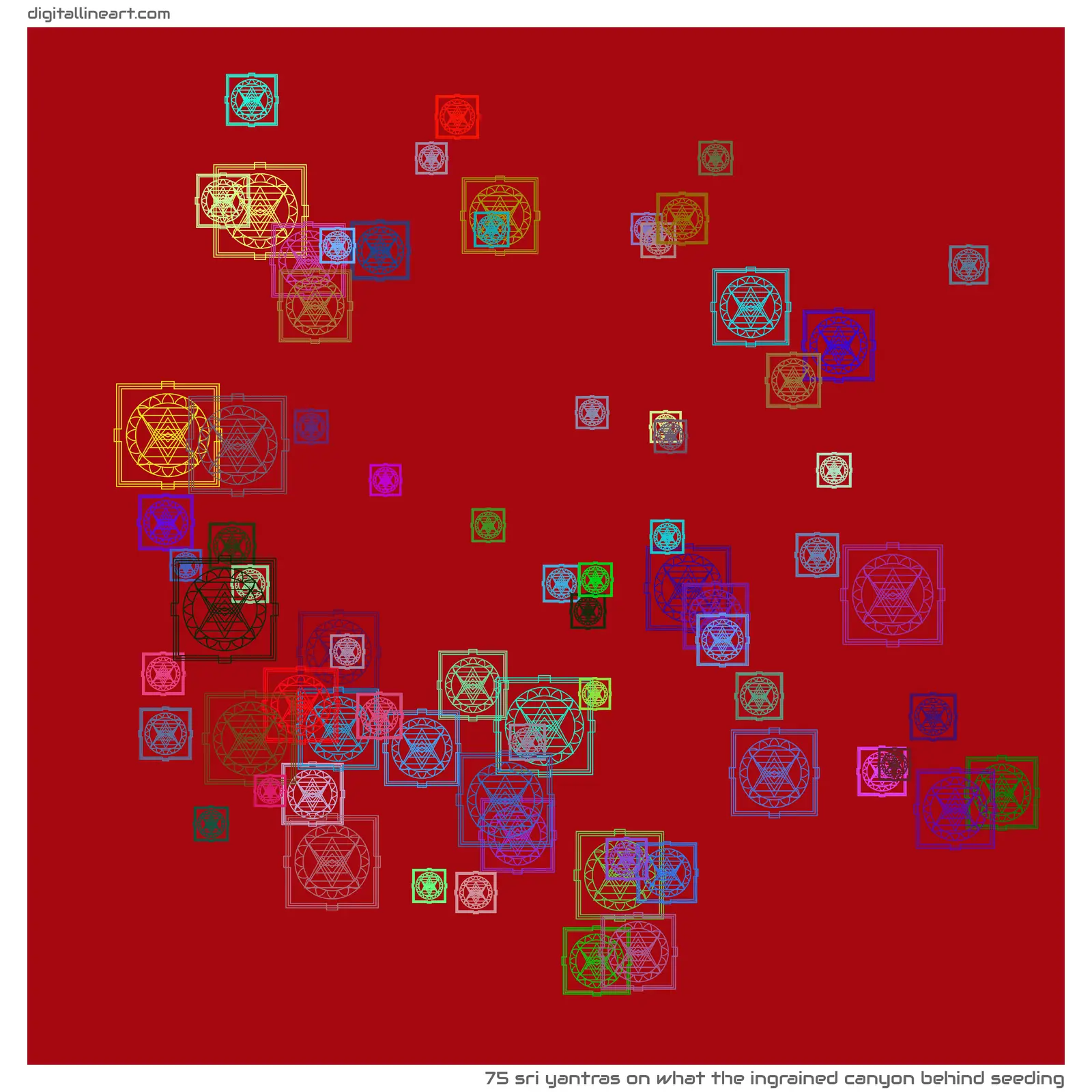 What the Ingrained Canyon behind Seeding — 75 Sri yantras