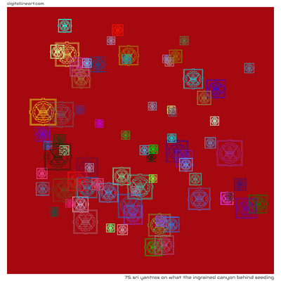What the Ingrained Canyon behind Seeding — 75 Sri yantras