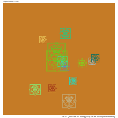 Easygoing Bluff alongside Melting — 13 Sri yantras