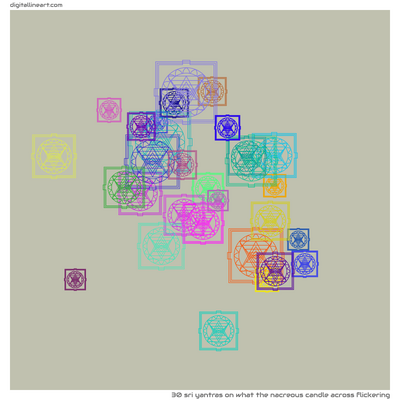 What the Nacreous Candle across Flickering — 30 Sri yantras