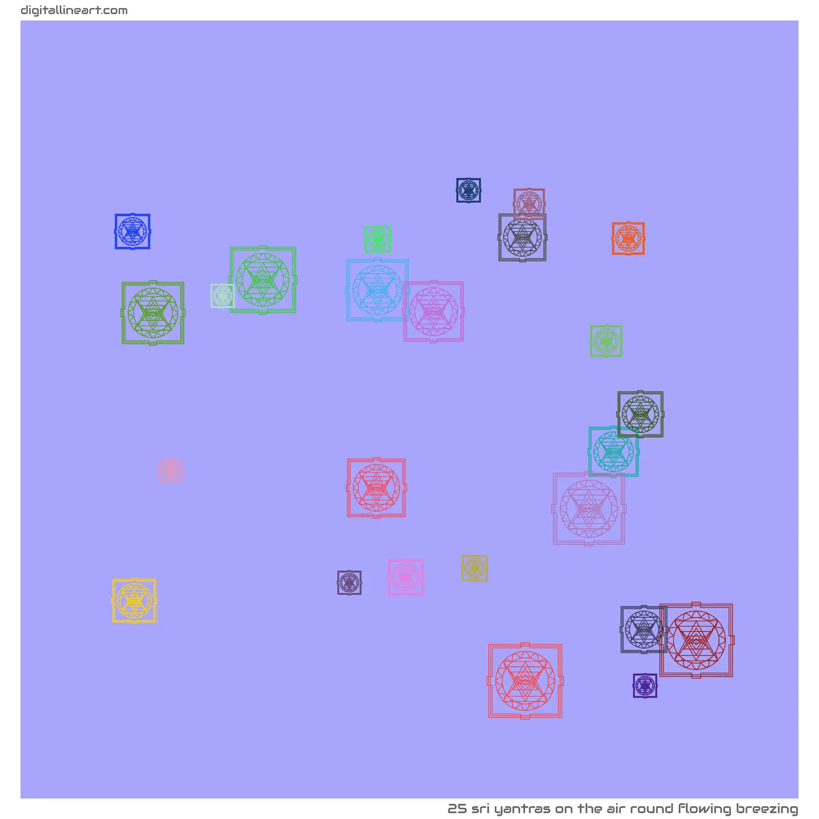 The Air round Flowing Breezing — 25 Sri yantras