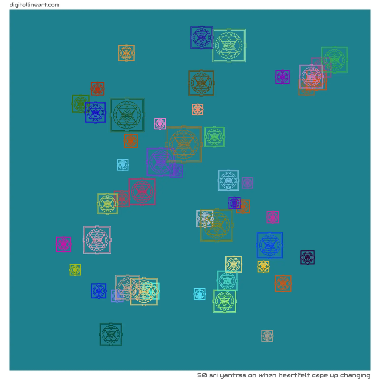 When Heartfelt Cape up Changing — 50 Sri yantras