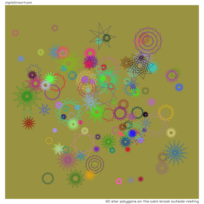The Calm Brook outside Resting — 121 star polygons