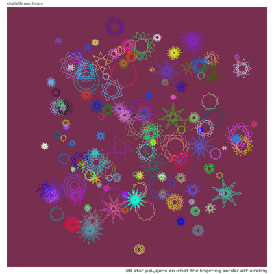 What the Lingering Border off Circling — 138 star polygons
