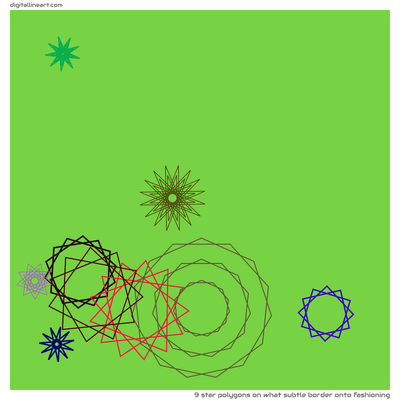 What Subtle Border onto Fashioning — 9 star polygons