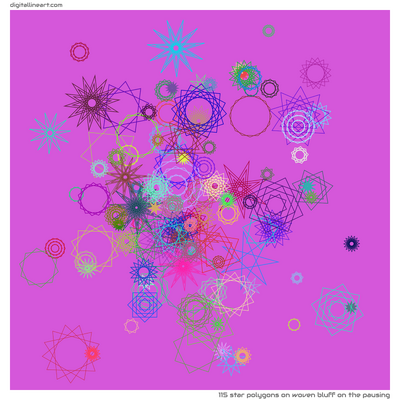 Woven Bluff on the Pausing — 115 star polygons