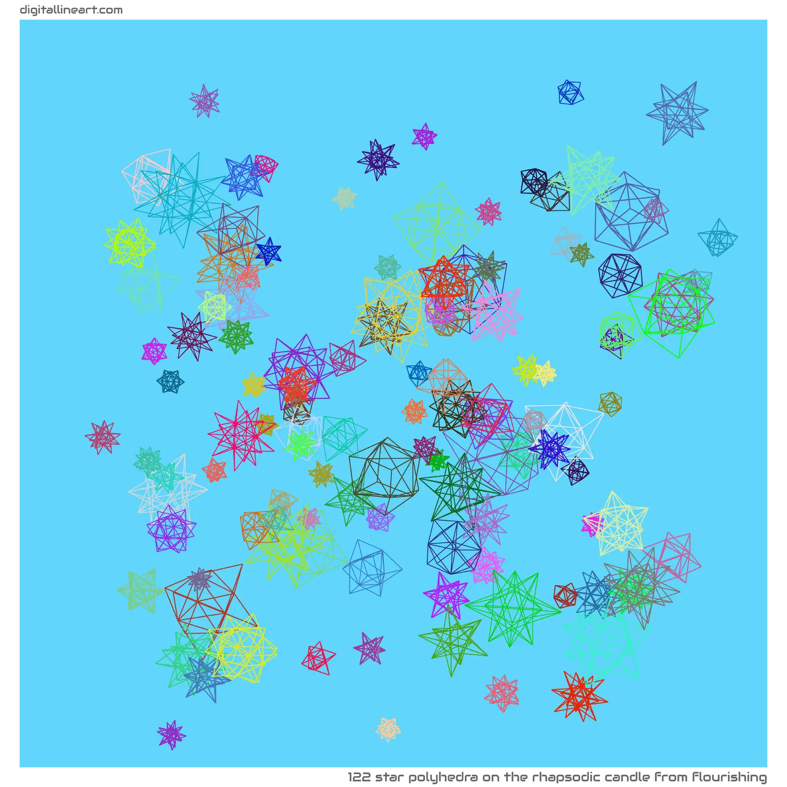 The Rhapsodic Candle from Flourishing — Star Polyhedra, 122 elements