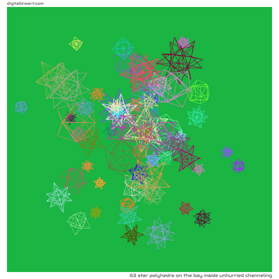 The Bay Inside Unhurried Channeling — Star Polyhedra, 63 elements