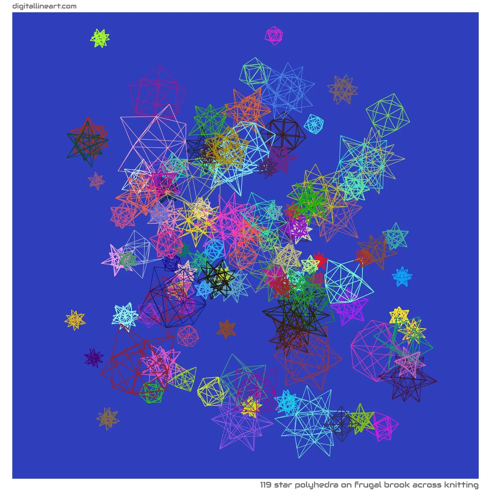 Frugal Brook across Knitting — Star Polyhedra, 119 elements