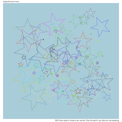 What the Breath up Divine Caressing — 95 five-point stars