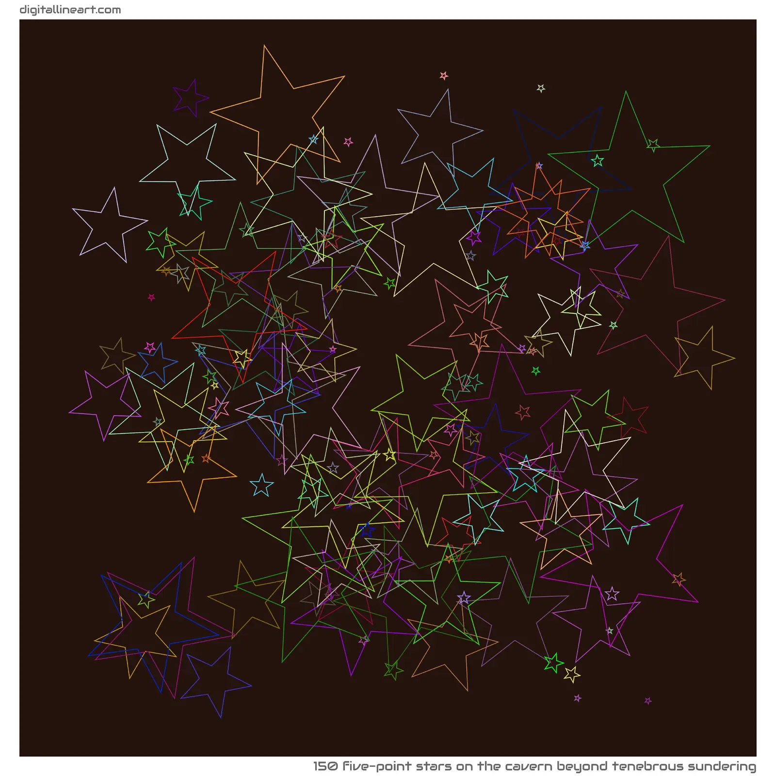 The Cavern beyond Tenebrous Sundering — 150 five-point stars