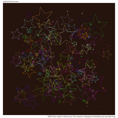 The Cavern beyond Tenebrous Sundering — 150 five-point stars