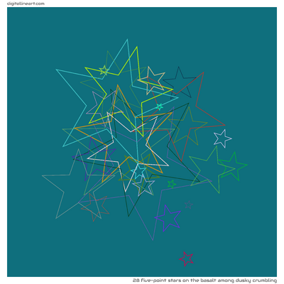 The Basalt among Dusky Crumbling — 28 five-point stars