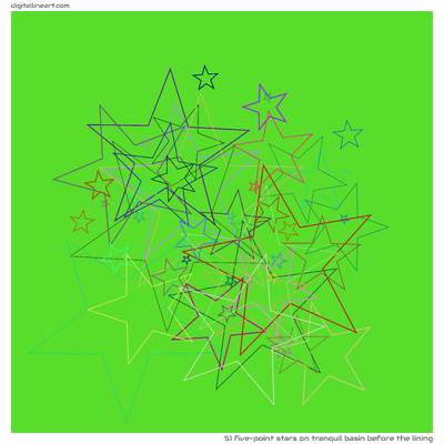 Tranquil Basin before the Lining — 51 five-point stars