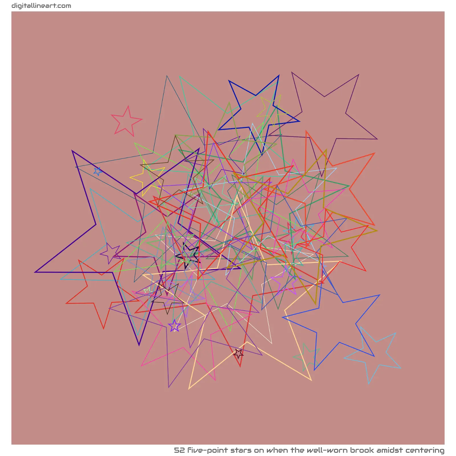 When the Well-worn Brook amidst Centering — 52 five-point stars