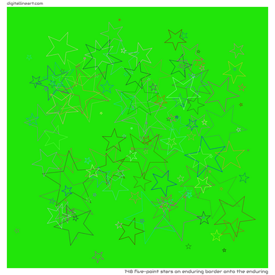 Enduring Border onto the Enduring — 148 five-point stars