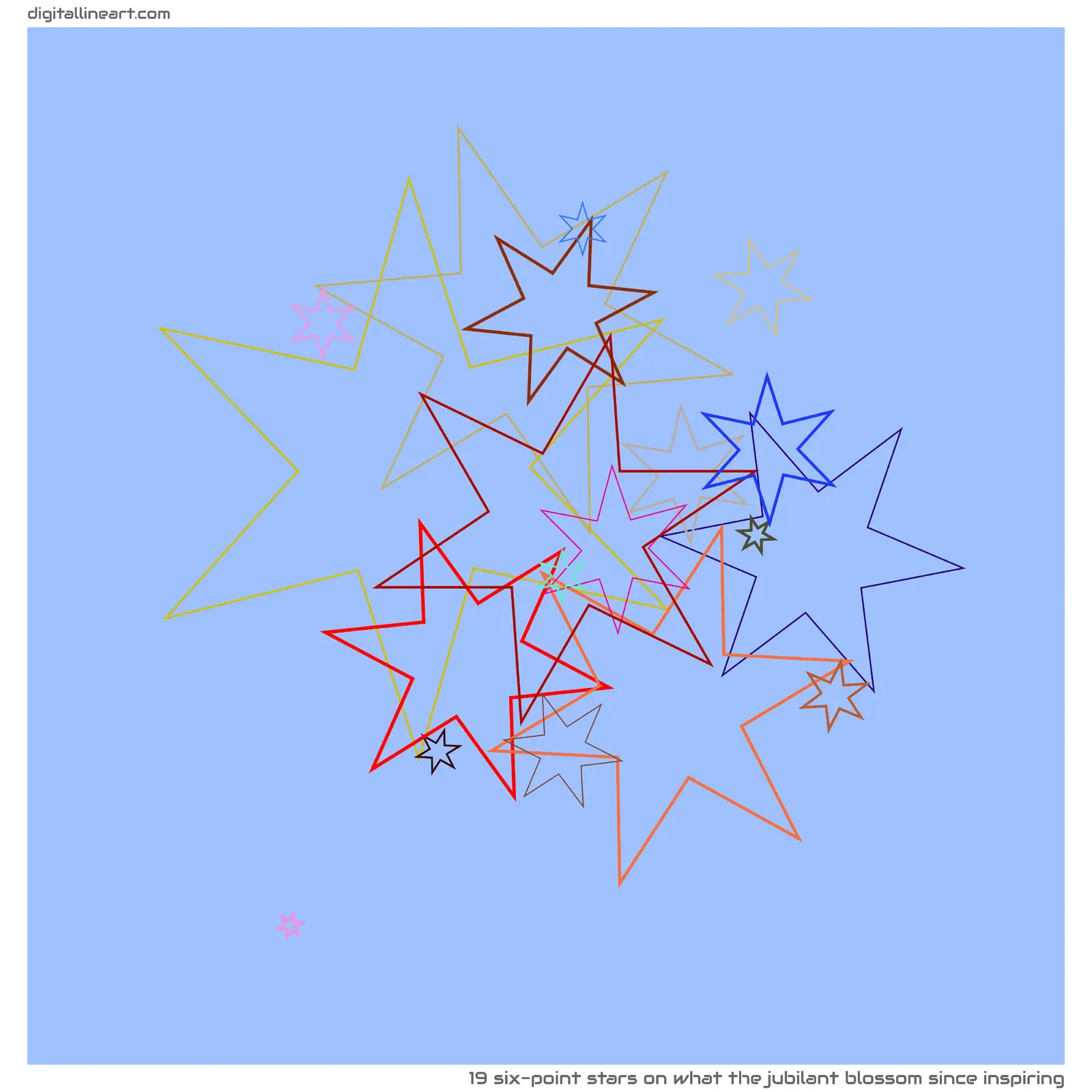 What the Jubilant Blossom Since Inspiring — 19 six-point stars