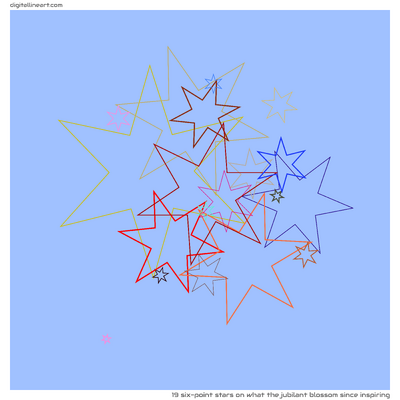 What the Jubilant Blossom Since Inspiring — 19 six-point stars