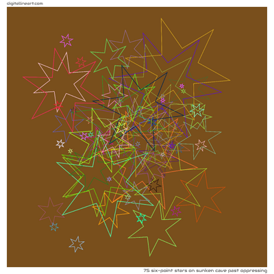 Sunken Cave past Oppressing — 75 six-point stars