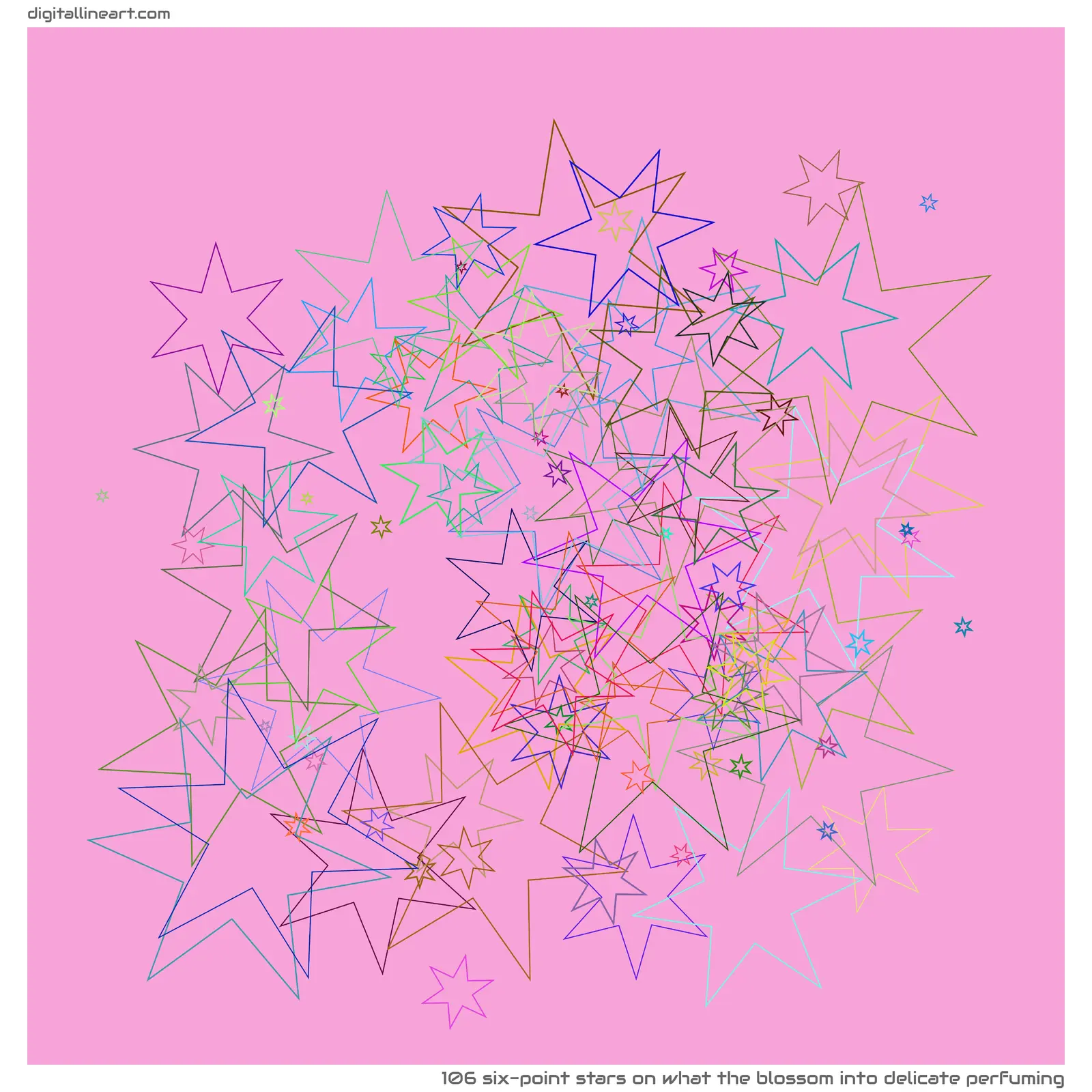 What the Blossom into Delicate Perfuming — 106 six-point stars