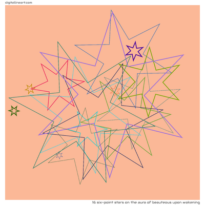 The Aura of Beauteous upon Wakening — 16 six-point stars