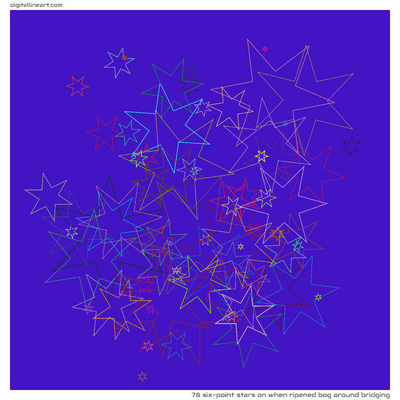 When Ripened Bog Around Bridging — 78 six-point stars