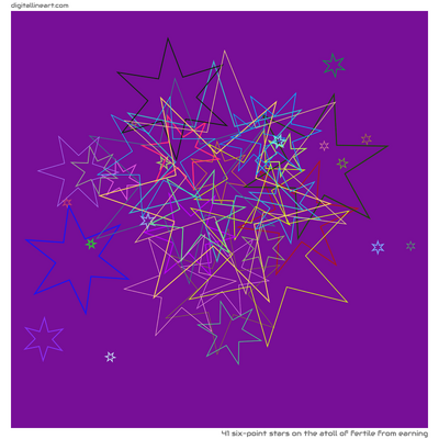 The Atoll of Fertile from Earning — 41 six-point stars