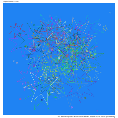 When Staid Acre near Pressing — 116 seven-point stars
